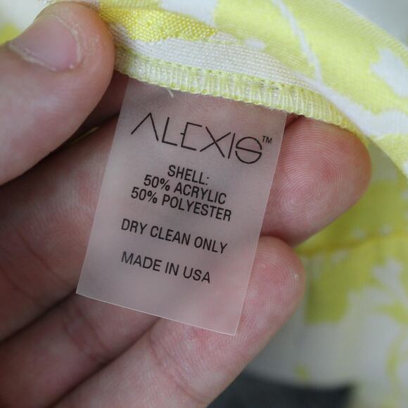 Alexis Dress Medium Alexis Solana Citrus Floral Mini Yellow Jacquard Halter Sexy - Picture 10 of 15